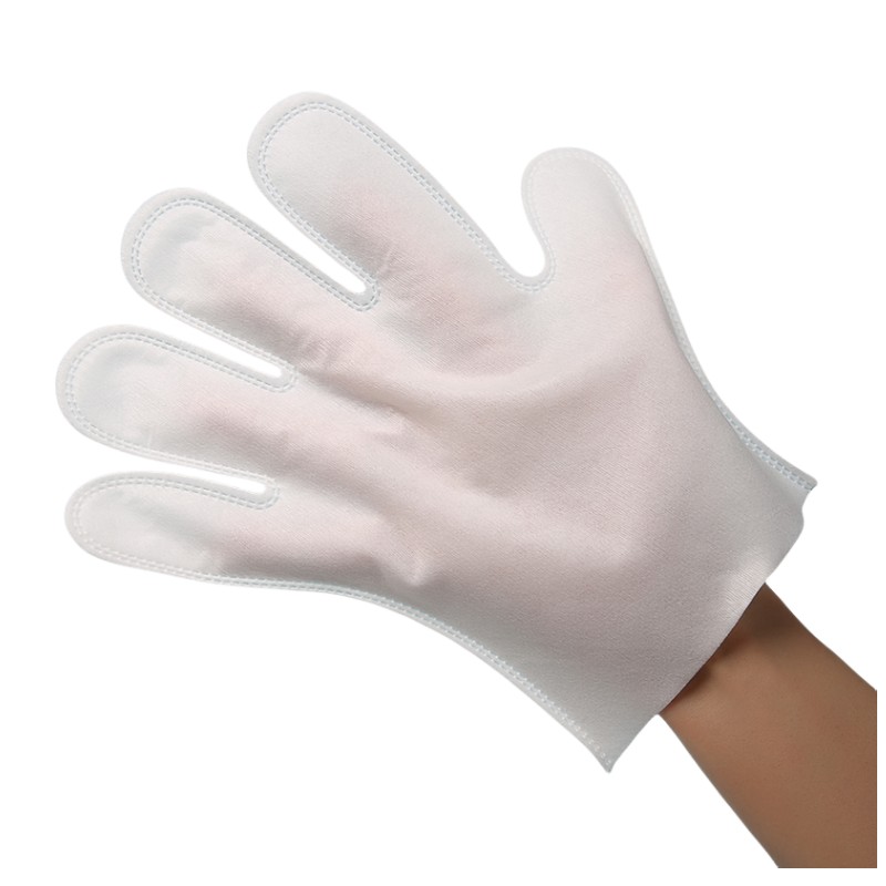 Våt och torr användning, viskos och polyester spunlacerace engångshandske